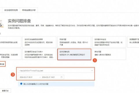 阿里云GPU云服务器操作指南-诊断GPU状态-通过控制台自助排查功能诊断GPU