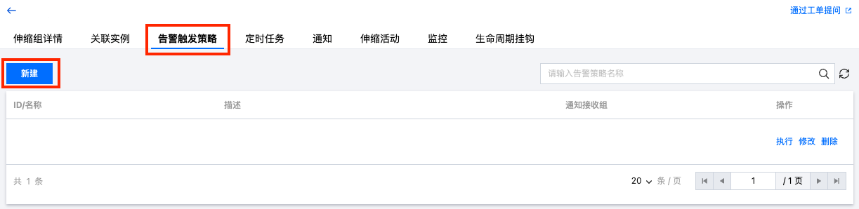 腾讯云弹性伸缩-扩缩容-管理告警触发策略