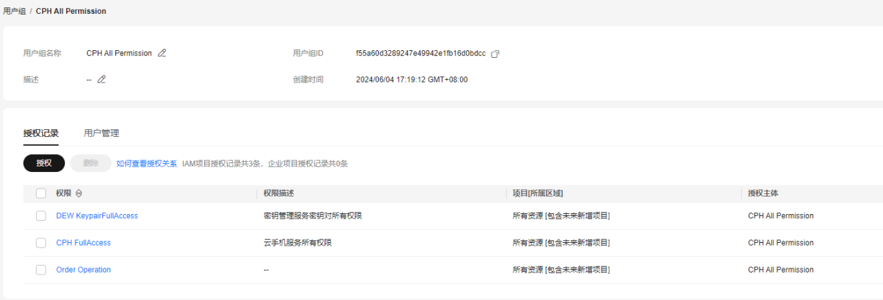 云手机服务器 CPH 用户指南-权限配置示例