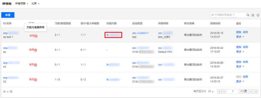 腾讯云弹性伸缩-故障处理-伸缩组失效