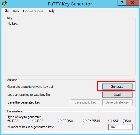 华为云弹性服务器-通过PuTTY Key Generator工具创建密钥对