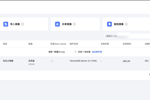 腾讯云国际代理商：腾讯云云服务器-取消共享自定义镜像